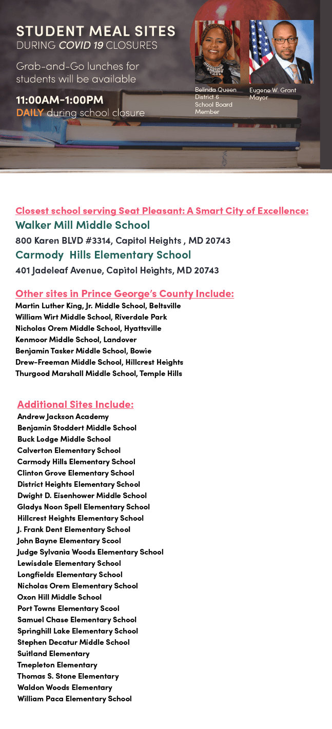 Student Meal Sites During COVID-19 Closures